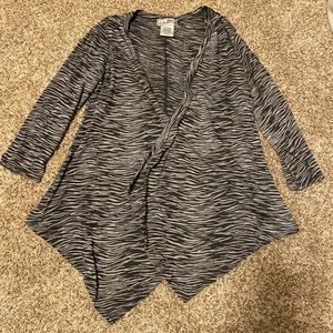 Zebra stripe lightweight cardigan